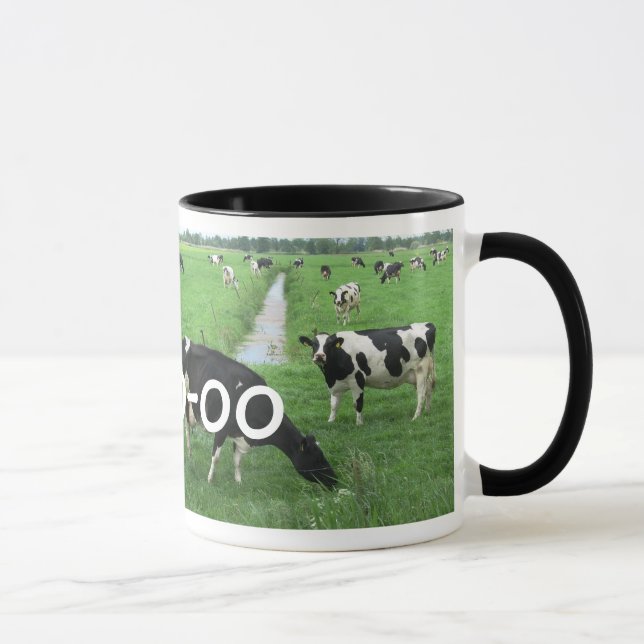 Personalisiertes Kuh-Geschenk: Milch-Tasse mit Tasse (Rechts)