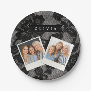 Personalisiertes Kuhdruck-Cowgirl-Geschenk im West Pappteller