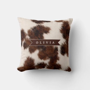 Personalisiertes Kuhdruck-Cowgirl-Western-Stil-Ges Kissen