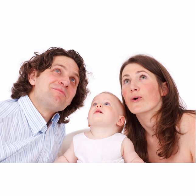 Personalisiertes kundenspezifisches Familien-Foto Freistehende Fotoskulptur (Vorne)