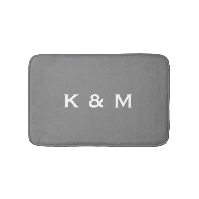 Personalisiertes kundenspezifisches mit Monogramm Badematte (Vorderseite)