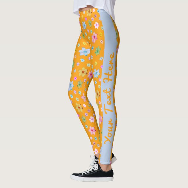 Personalisiertes, kundenspezifisches, orangefarben leggings (Links)
