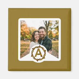 Personalisiertes Kunsthandwerk Monogramm A | Holzr Magnet