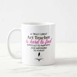 Personalisiertes Kunstlehrergeschenk zur Würdigung Kaffeetasse