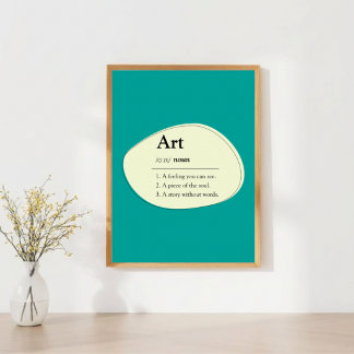 Personalisiertes Kunstwörterbuch Definition Poster