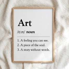 Personalisiertes Kunstwörterbuch Definition Poster