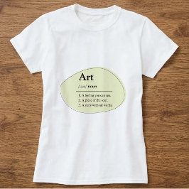 Personalisiertes Kunstwörterbuch Stil T-Shirt