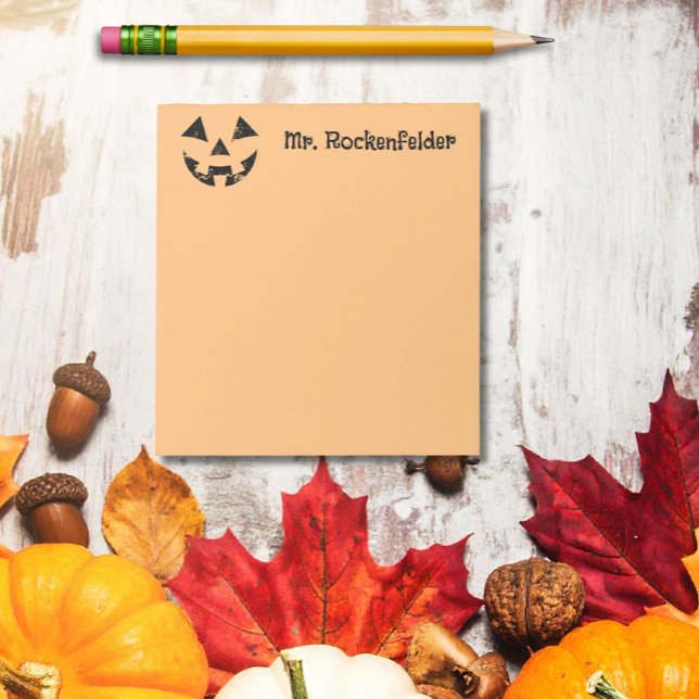 Personalisiertes Kürbisgesicht Halloween Jack-o-La Post-it Klebezettel (Von Creator hochgeladen)
