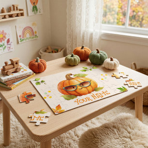 Personalisiertes Kürbiskinder-Puzzlegeschenk Puzzle