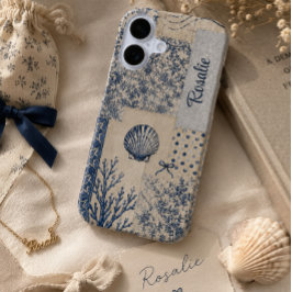 Personalisiertes Küsten-Muschel-Patchwork iPhone 16 Hülle