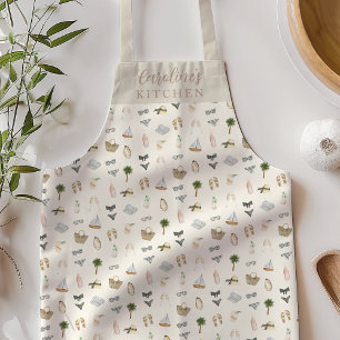 Personalisiertes Küsten-Sommer-Muster Schürze