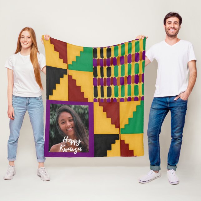 Personalisiertes Kwanzaa-Muster Fleecedecke (Beispiel)