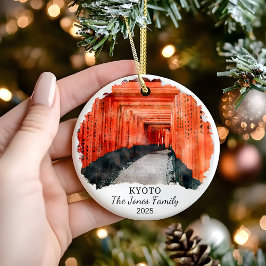 Personalisiertes Kyoto-Ornament, Geschenk Japans Keramik Ornament