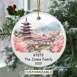 Personalisiertes Kyoto-Ornament, Japan Keramik Ornament