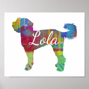 Personalisiertes Labradoodle / Goldendoodle Kunstd Poster