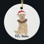 Personalisiertes Labrador (Dudley) Keramik Ornament<br><div class="desc">Machen Sie die schöne Liste in diesem Jahr mit einem personalisierten Ornament Ihrer Lieblings-kleine Elf!</div>
