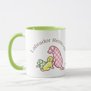Personalisiertes Labrador-Familien-Zeichnen Tasse