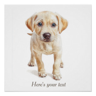 Personalisiertes Labrador Puppy Dog Kinderzimmer d Poster