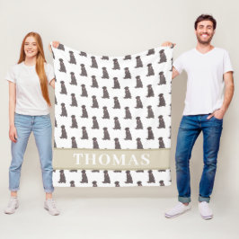 Personalisiertes Labrador (Schokoladenbraun) Fleecedecke