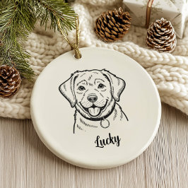 Personalisiertes Labradors Weihnachten Keramik Ornament