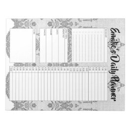 Personalisiertes Lace Daily Planer Organisator-Tag Notizblock