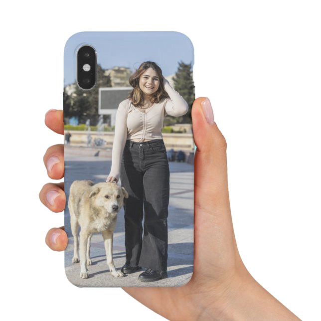 Personalisiertes Lächeln mit Hund Case-Mate iPhone Hülle (Von Creator hochgeladen)