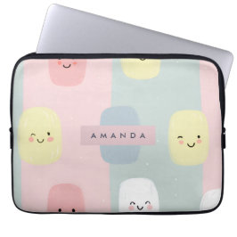 Personalisiertes Lächeln Pastel Süßigkeiten Kawaii Laptopschutzhülle