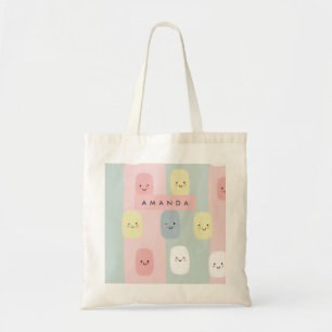 Personalisiertes Lächeln Pastel Süßigkeiten Kawaii Tragetasche