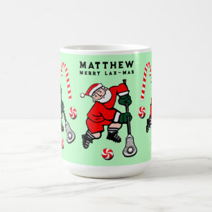 Personalisiertes Lacrosse-Feiertagsgeschenk Zweifa Kaffeetasse