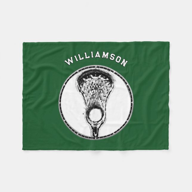 Personalisiertes Lacrosse Fleecedecke (Vorderseite (Horizontal))