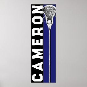 Personalisiertes Lacrosse-Team Blau Poster