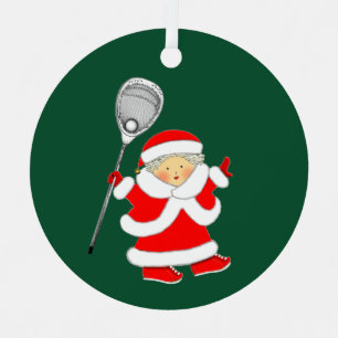 Personalisiertes Lacrosse-Torwart-Keramik-Ornament Ornament Aus Metall