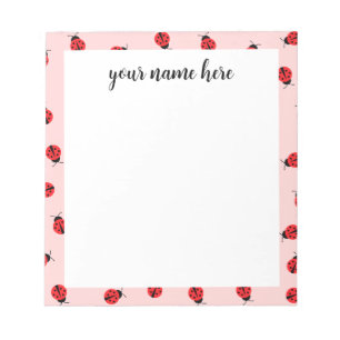 Personalisiertes Ladybug Notepad Notizblock