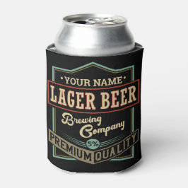 Personalisiertes Lager Bierbrauer Co Label Bar Pub Dosenkühler