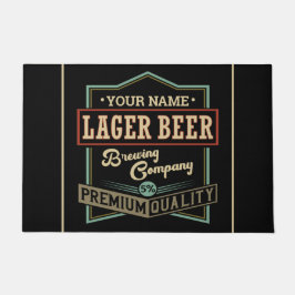Personalisiertes Lager Bierbrauer Co Label Bar Pub Fußmatte