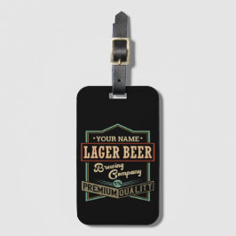 Personalisiertes Lager Bierbrauer Co Label Bar Pub Gepäckanhänger