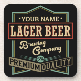 Personalisiertes Lager Bierbrauer Co Label Bar Pub Getränkeuntersetzer
