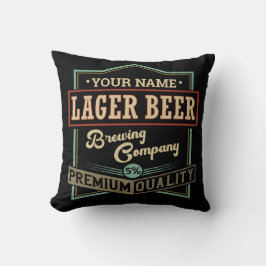 Personalisiertes Lager Bierbrauer Co Label Bar Pub Kissen
