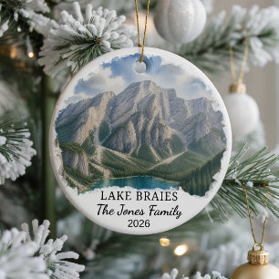 Personalisiertes Lake Braies Keramik-Ornament, Ben Keramik Ornament