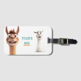 Personalisiertes Lama mit Name Gepäckanhänger
