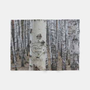 Personalisiertes Land Rustikale Namen im Herzen Fleecedecke