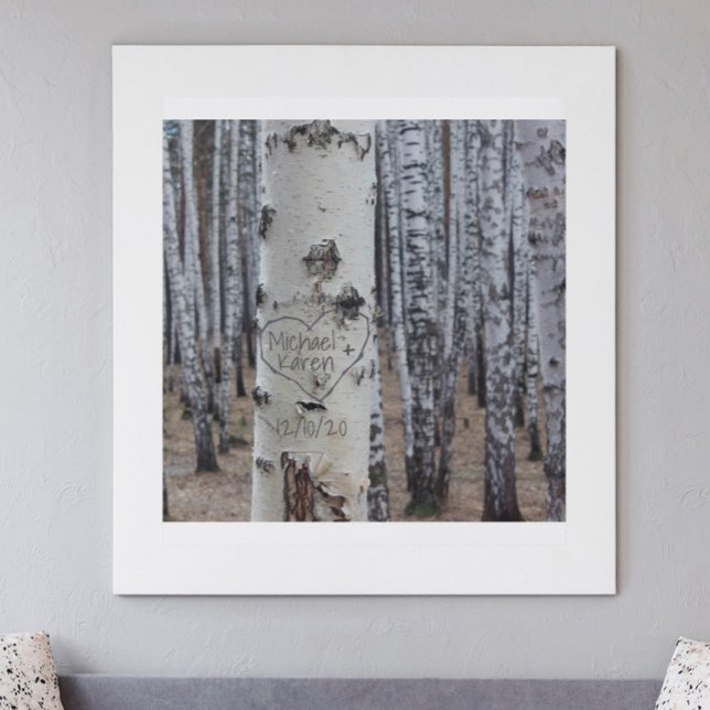 Personalisiertes Land Rustikale Namen im Herzen Leinwanddruck (Von Creator hochgeladen)