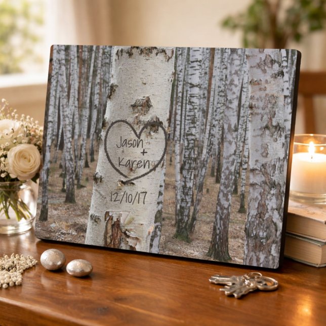 Personalisiertes Land Rustikales Herz Fotoplatte (Von Creator hochgeladen)