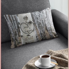 Personalisiertes Land Rustikales Herz Zierkissen