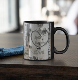 Personalisiertes Landhaus-Rosskunst-Herz Tasse