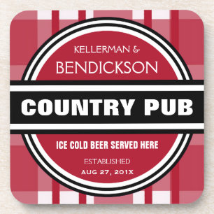 Personalisiertes Landpub-Bier-Zeichen Getränkeuntersetzer