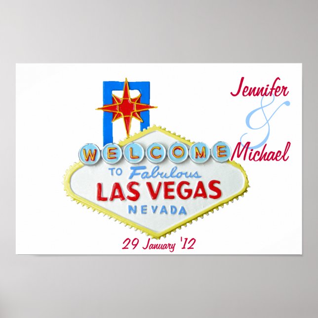 Personalisiertes Las Vegas-Gedenken Poster (Vorne)