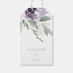 Personalisiertes Lavendel-Blumen-Hochzeitsgeschenk Geschenkanhänger