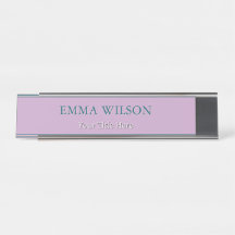 Personalisiertes Lavendel-Name und Jobtitel