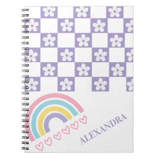 Personalisiertes Lavendel-Pastell-Regenbogen-Notiz Notizblock